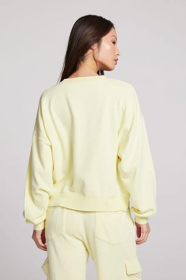 Womens Tops Chaser Brand Hartfordd Panna Cotta Pullover