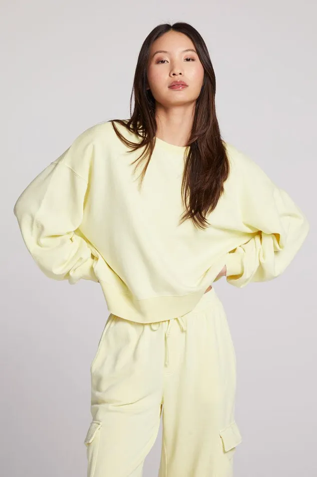 Womens Tops Chaser Brand Hartfordd Panna Cotta Pullover