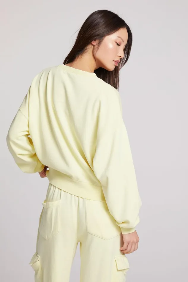 Womens Tops Chaser Brand Hartfordd Panna Cotta Pullover