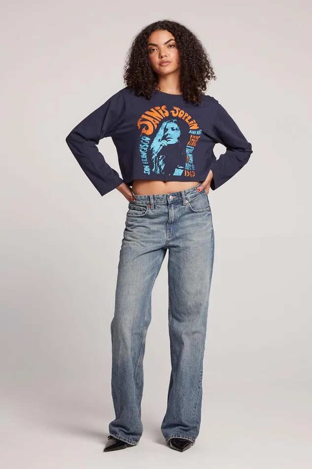Womens Tops Chaser Brand Janis Joplin Live In San Francisco Long Sleeve