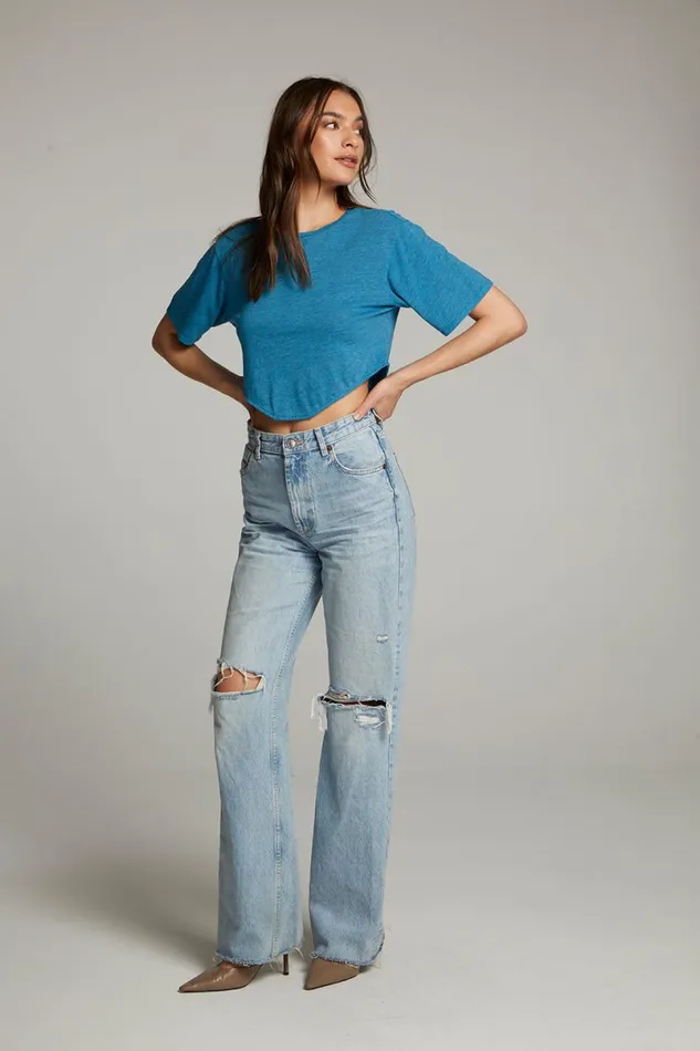 Womens Tops Chaser Brand Kylie Blue Danube Tee