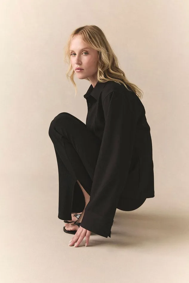 Womens Tops Chaser Brand Lauren Licorice Long Sleeve