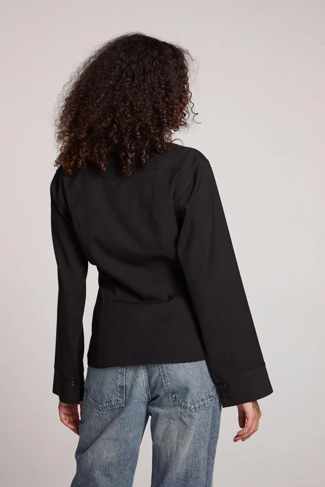 Womens Tops Chaser Brand Lauren Licorice Long Sleeve