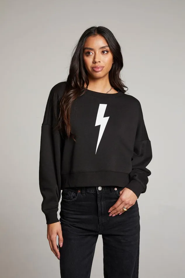 Womens Tops Chaser Brand Lightning Bolt