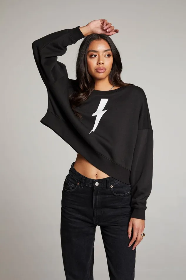 Womens Tops Chaser Brand Lightning Bolt