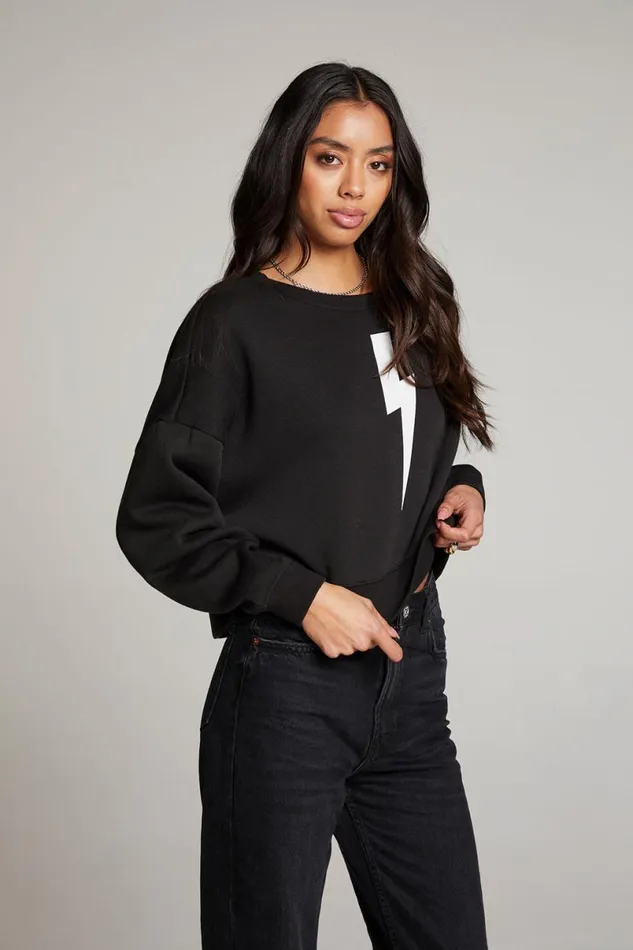 Womens Tops Chaser Brand Lightning Bolt