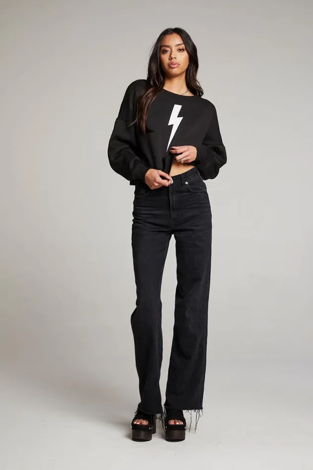 Womens Tops Chaser Brand Lightning Bolt