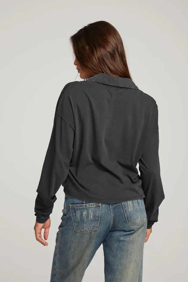 Womens Tops Chaser Brand Miles Licorice Long Sleeve