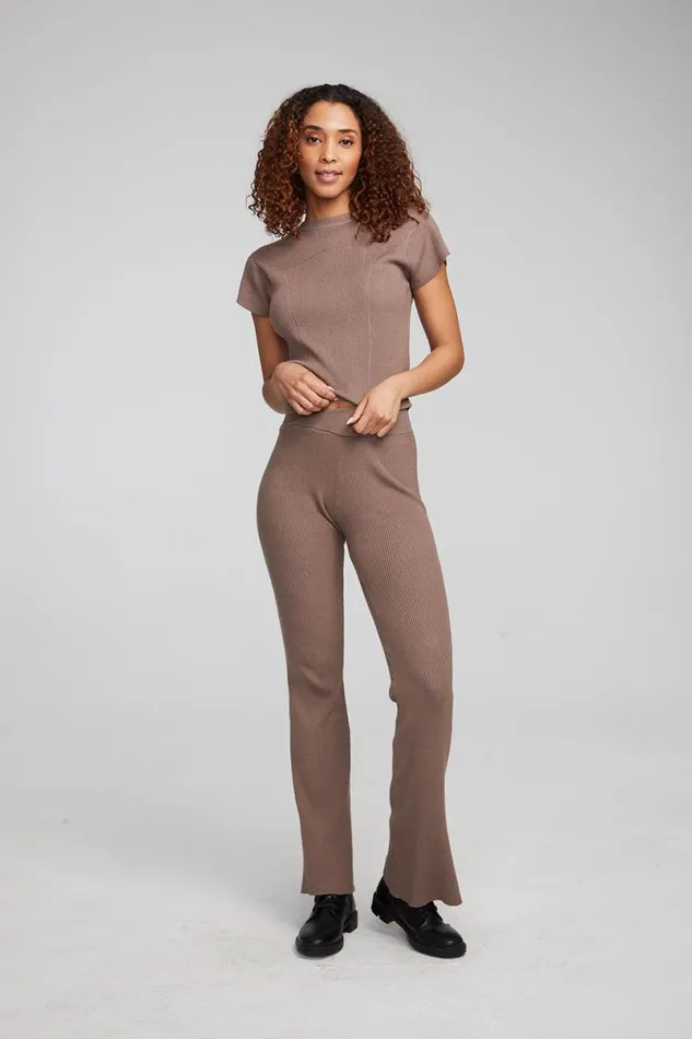 Womens Tops Chaser Brand Nahal Deep Taupe Tee