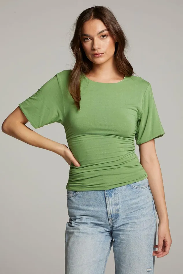 Womens Tops Chaser Brand Ocala Whitecap Grey And Piquant Green Reversible Top