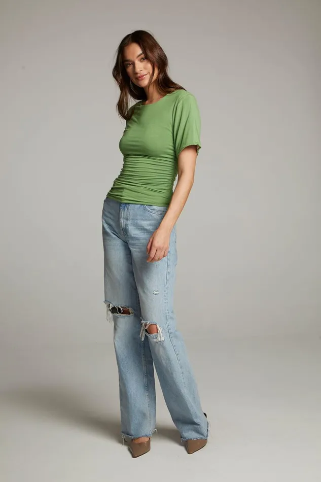 Womens Tops Chaser Brand Ocala Whitecap Grey And Piquant Green Reversible Top
