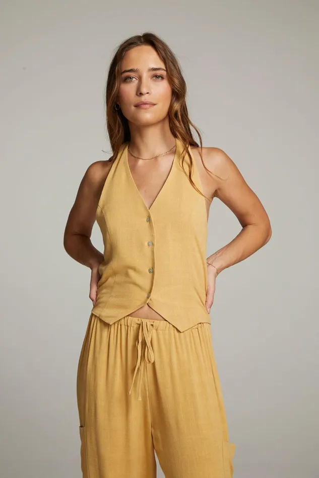 Womens Tops Chaser Brand Orlando Parchment Vest