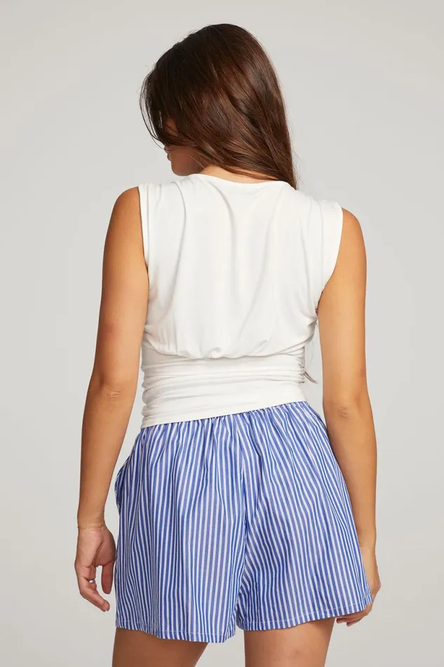 Womens Tops Chaser Brand Rodeo White Tank Top