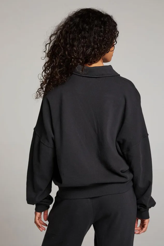 Womens Tops Chaser Brand Walker Licorice Pullover