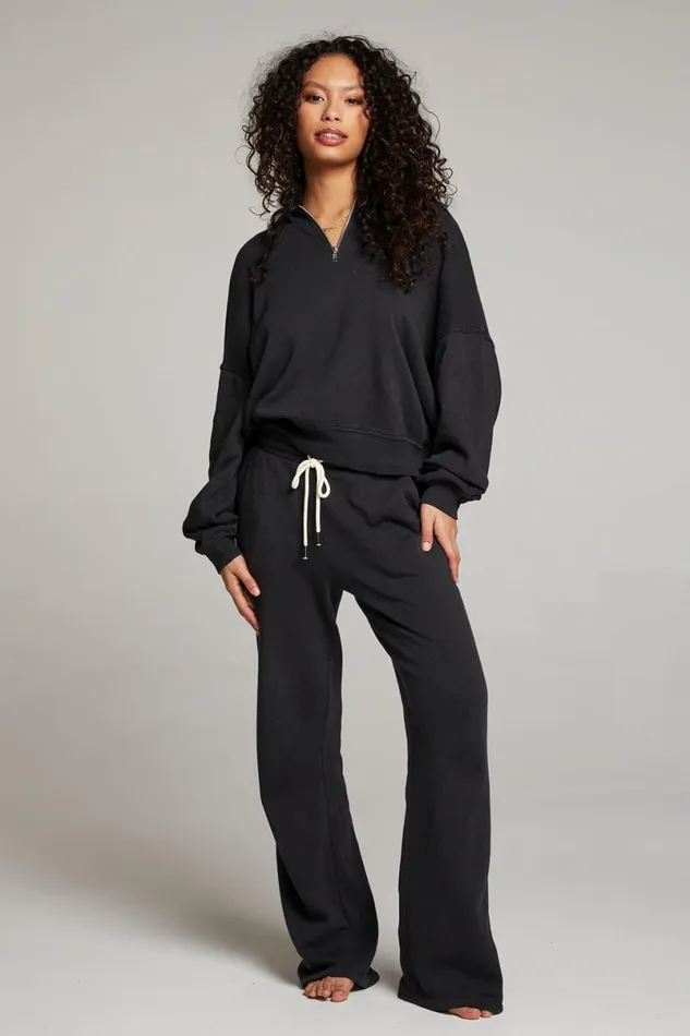 Womens Tops Chaser Brand Walker Licorice Pullover