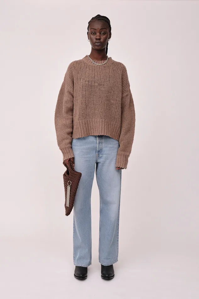Wonhundred Blaire 8211 Taupe Gray Women Knitwear