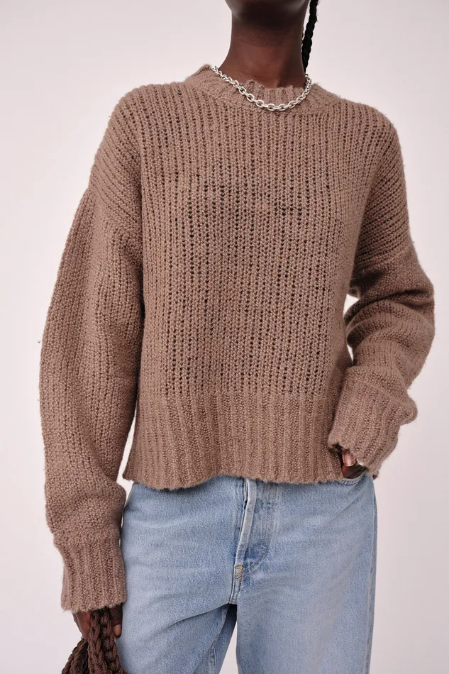 Wonhundred Blaire 8211 Taupe Gray Women Knitwear