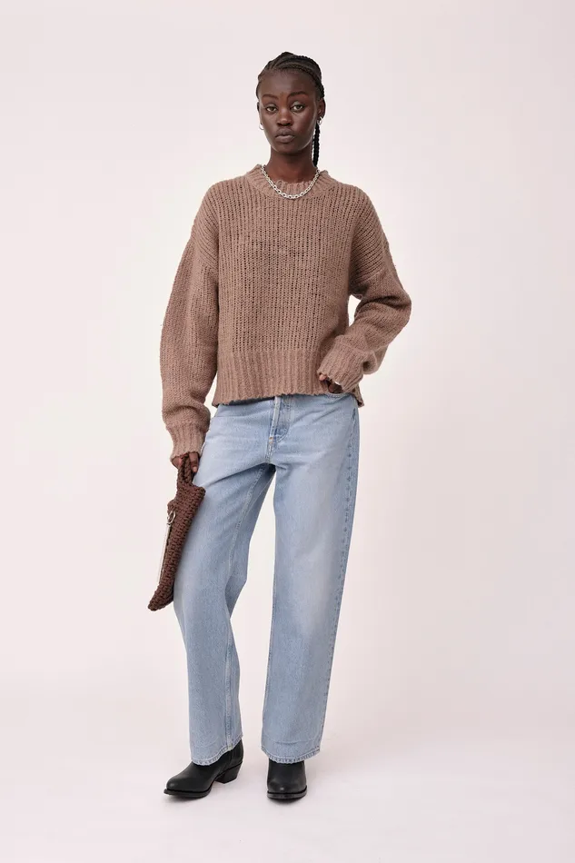 Wonhundred Blaire 8211 Taupe Gray Women Knitwear