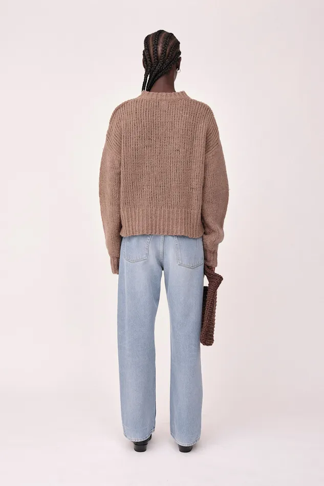 Wonhundred Blaire 8211 Taupe Gray Women Knitwear
