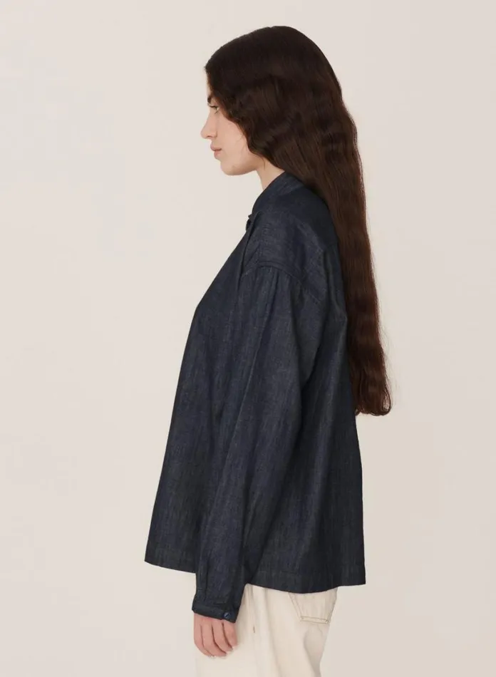 YMC Earth Marianne Denim Shirt Dark Indigo Womens Earth