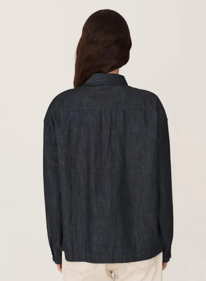 YMC Earth Marianne Denim Shirt Dark Indigo Womens Earth