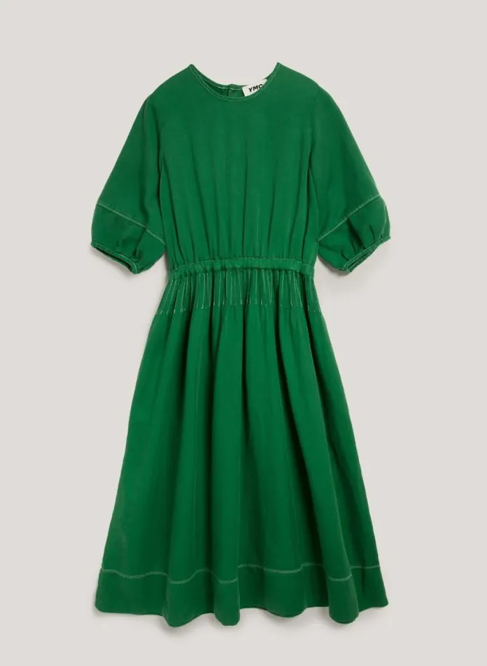YMC Garden Dress Green Womens Dresses