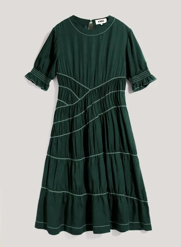 YMC Jolene Dress Green Womens Dresses