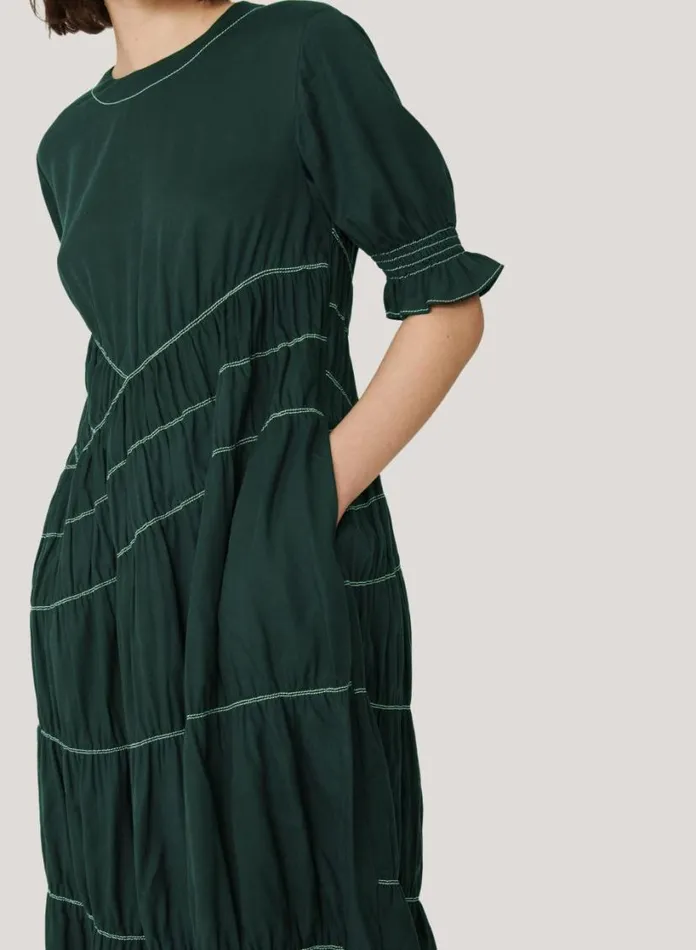 YMC Jolene Dress Green Womens Dresses