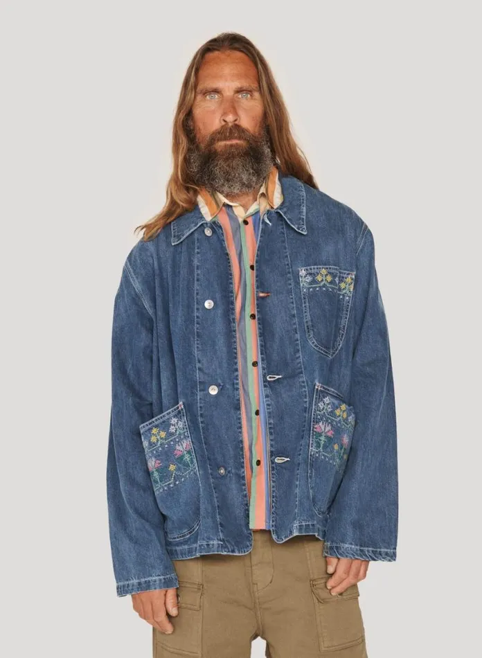 YMC Labour Chore Jacket Indigo Mens Outerwear