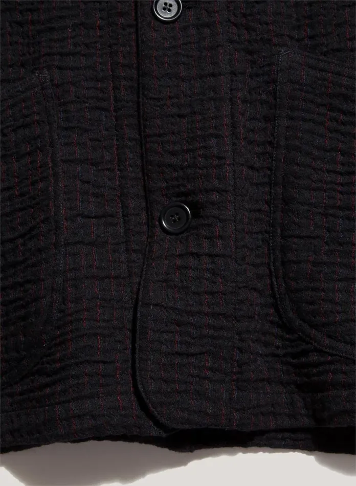 YMC Labour Chore Textured Jacket Black Mens Outerwear