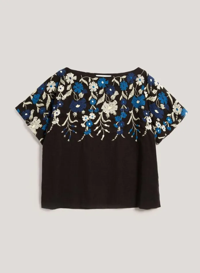 YMC Magnolia Top Black Multi Womens Shirts