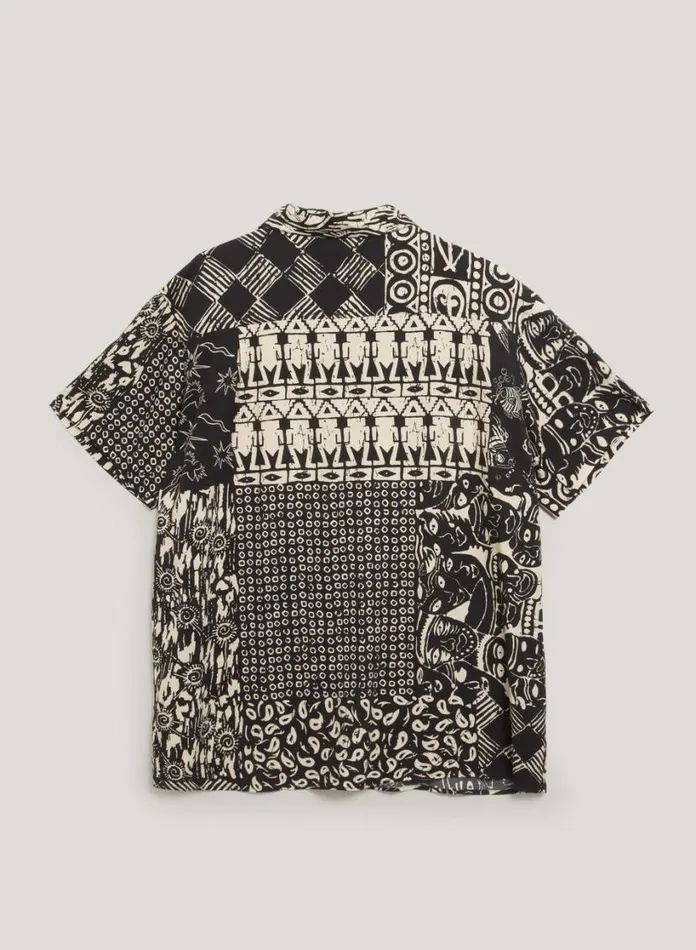 YMC Malick Shirt Black Multi Mens Shirts
