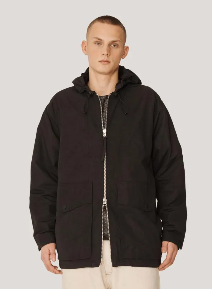 YMC Trail Hooded Ripstop Jacket Black Mens Outerwear