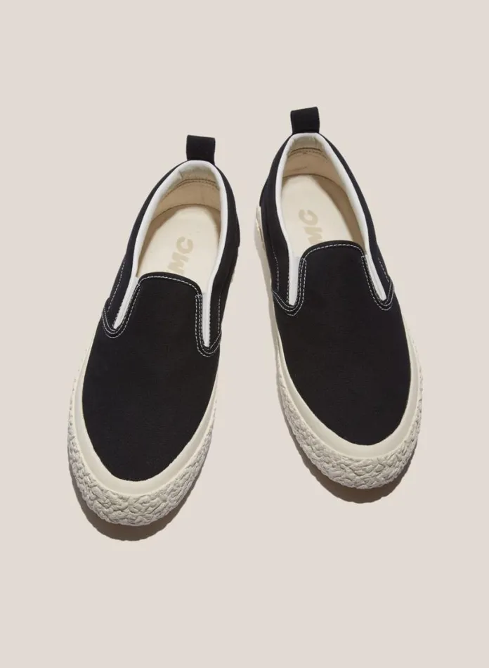 YMC Vulcanised Slip On Sneakers Black Mens Footwear