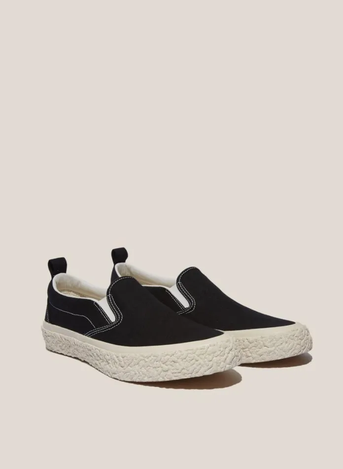 YMC Vulcanised Slip On Sneakers Black Mens Footwear