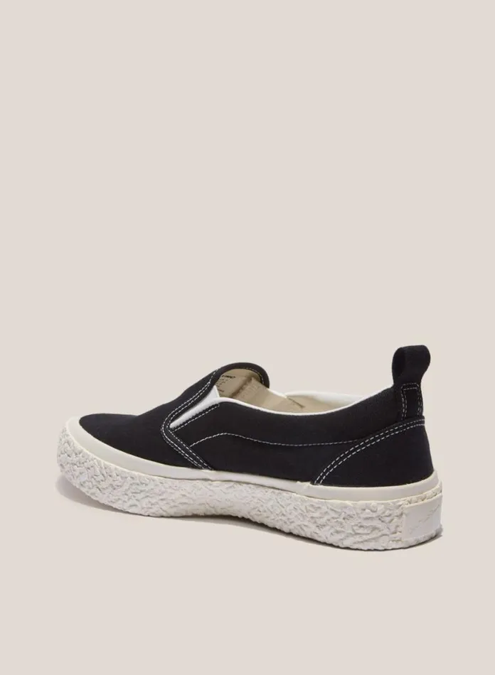 YMC Vulcanised Slip On Sneakers Black Mens Footwear