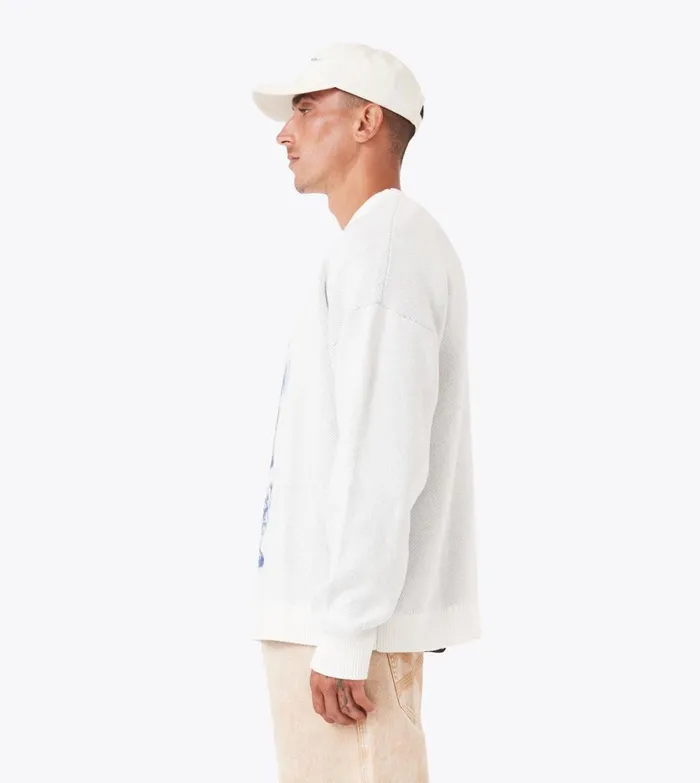 Zanerobe Hoodies and Sweaters Men Ceramic OS Knit Vintage White