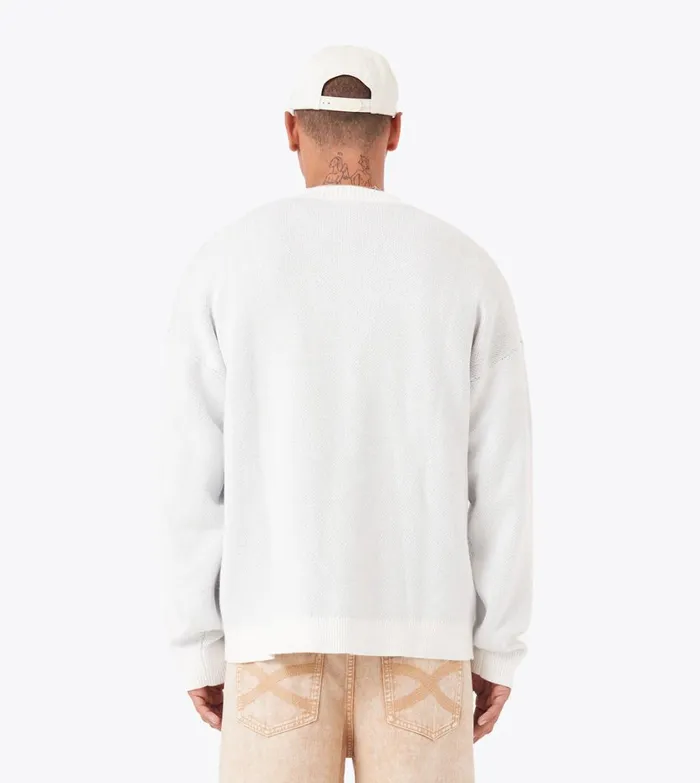 Zanerobe Hoodies and Sweaters Men Ceramic OS Knit Vintage White
