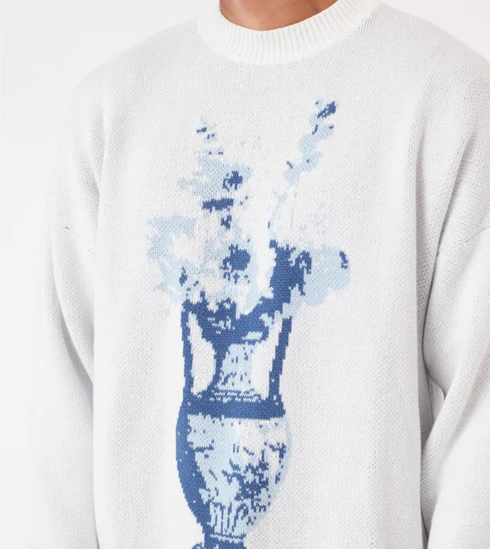Zanerobe Hoodies and Sweaters Men Ceramic OS Knit Vintage White