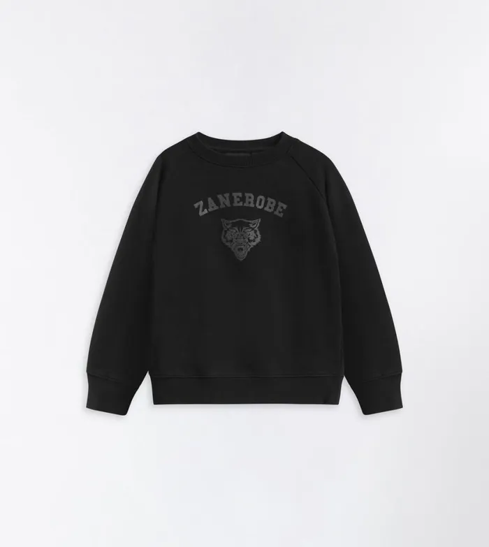 Zanerobe Kids Men Kids Orgo Wolf Crew Black