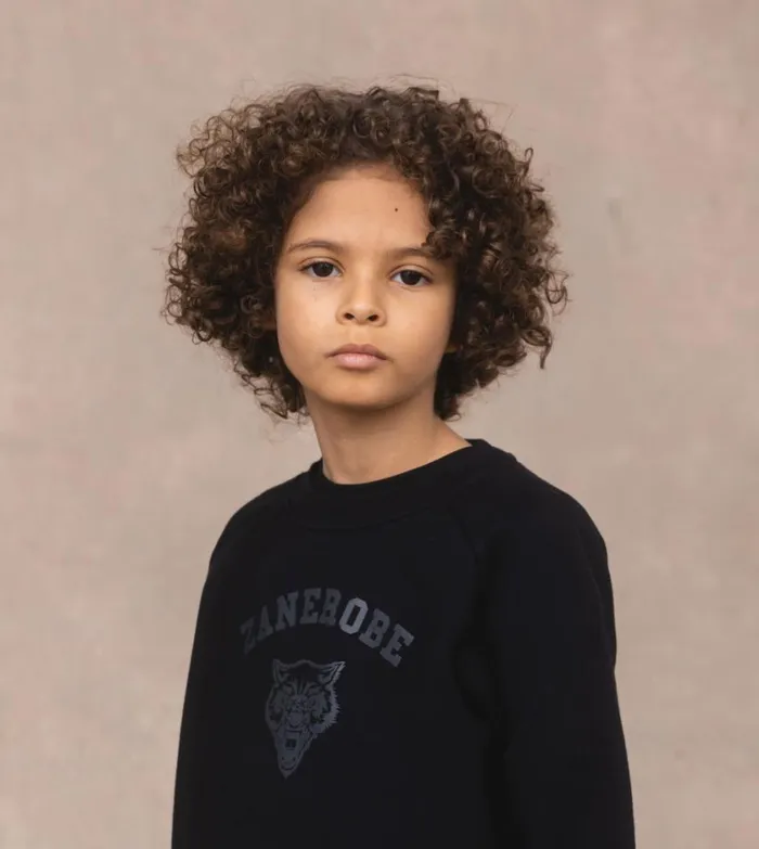 Zanerobe Kids Men Kids Orgo Wolf Crew Black