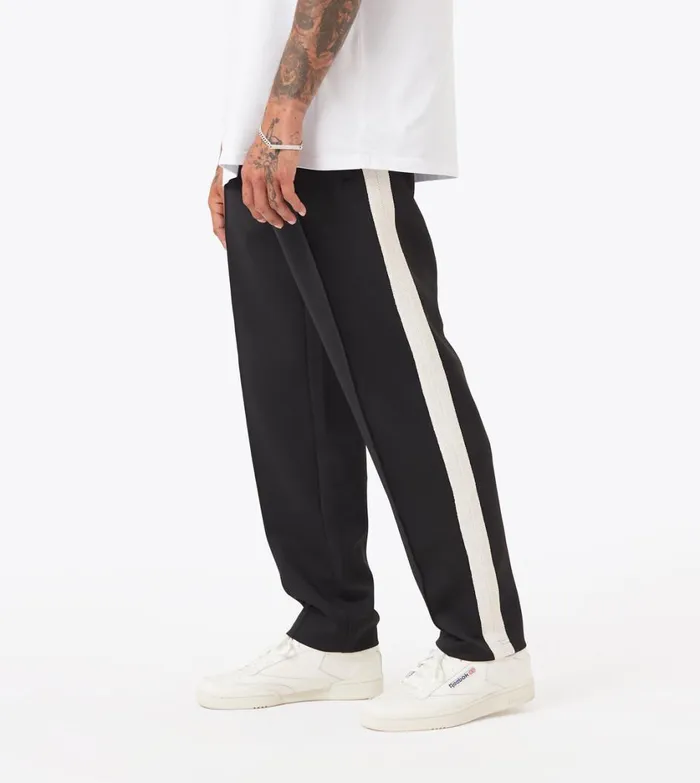 Zanerobe Pants Men Stitched Football Trackpant Black