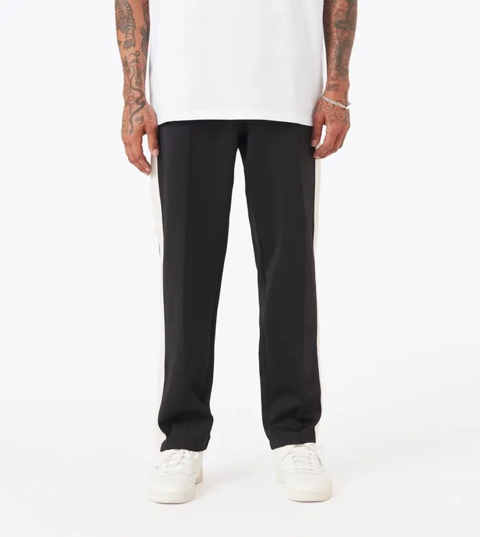 Zanerobe Pants Men Stitched Football Trackpant Black