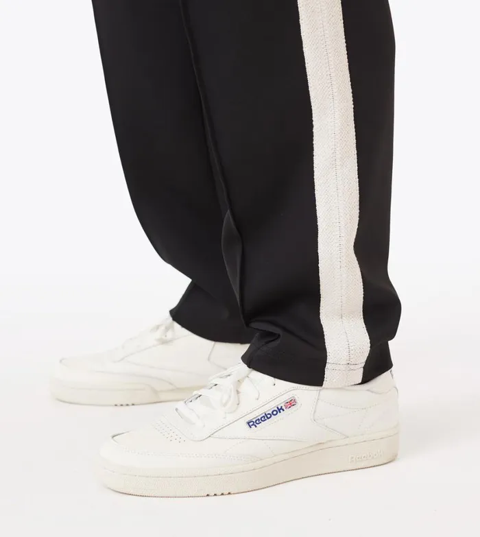 Zanerobe Pants Men Stitched Football Trackpant Black