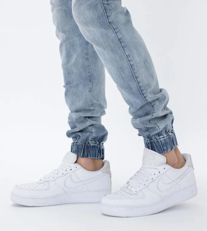 Zanerobe Pants Men Sureshot Denim Jogger Mid Blue