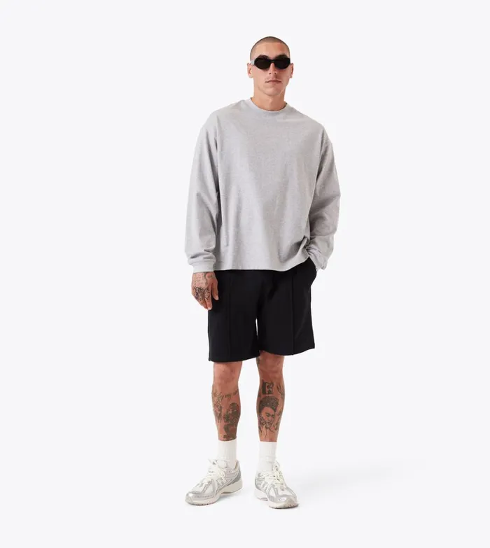 Zanerobe Tees and Tanks Men Box LS Tee Grey Marle
