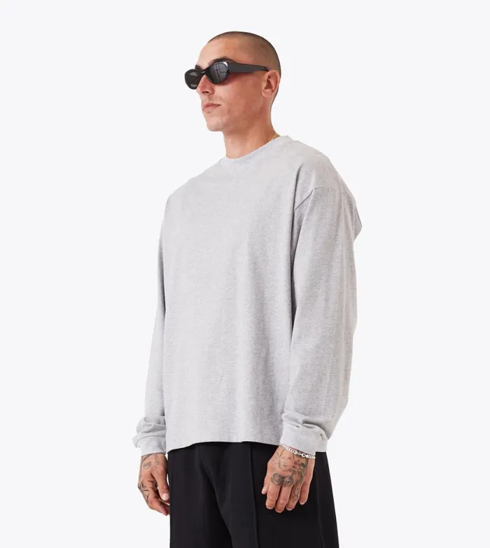 Zanerobe Tees and Tanks Men Box LS Tee Grey Marle