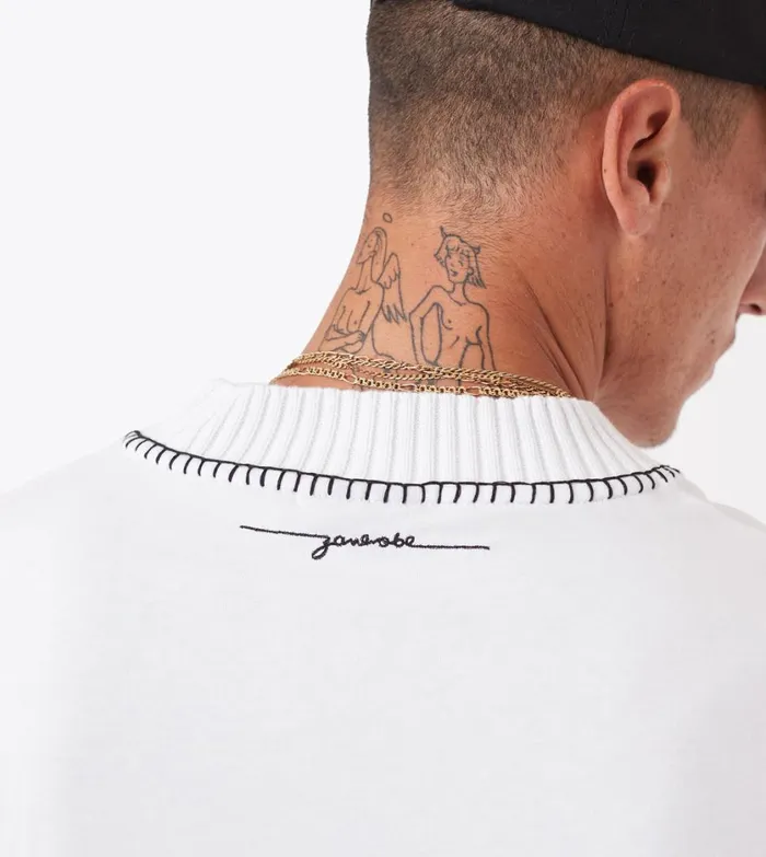 Zanerobe Tees and Tanks Men Stitched Lounge Tee White